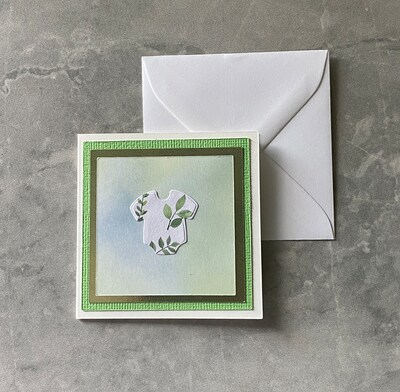 Handmade Baby Shower Cards, Uniquely Blended Distress Oxide Dyes, One of a Kind, Quality Blank Baby Cards with White Envelopes, Set of 3 - image5